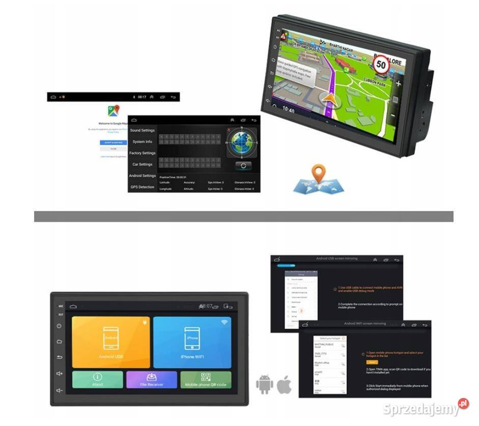 RADIO Samochodowe 2 DIN ANDROID 11 GPS Kamera Radioodtwarzacze