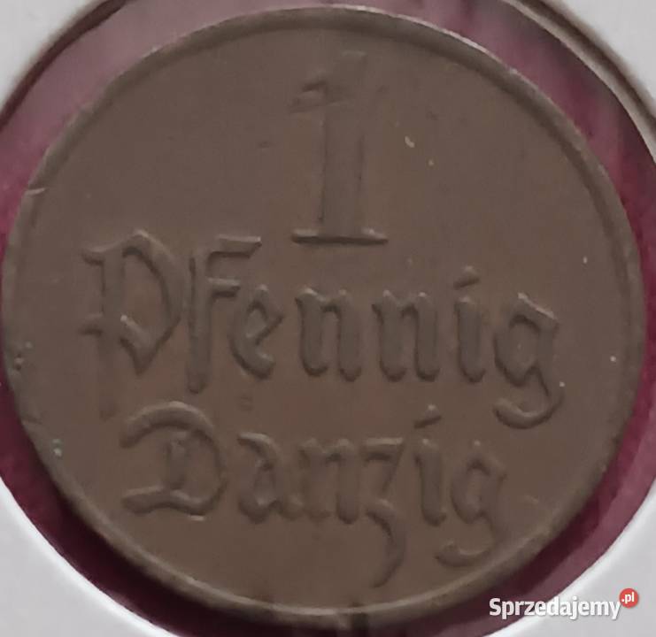 1 Fenig Wolne Miasto Gdańsk 1929 r 1 najniższy wielkopolskie Konin