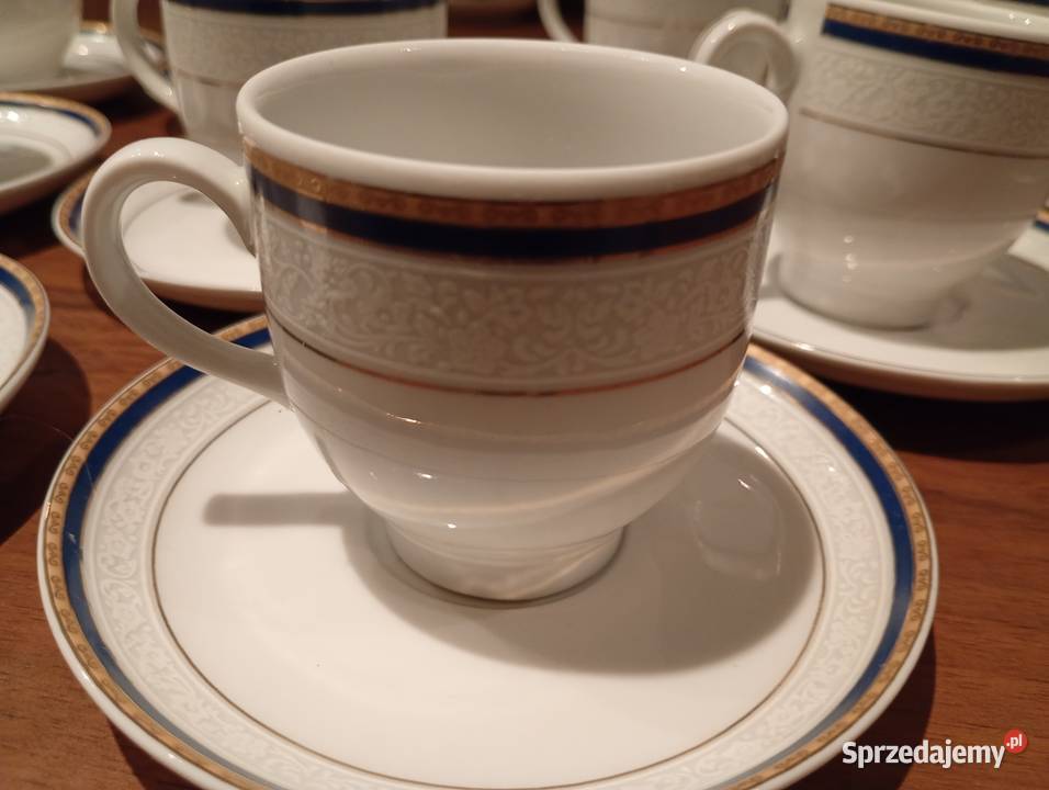 Serwis filiżanki 12 sztuk porcelana Książ Ostrzeszów