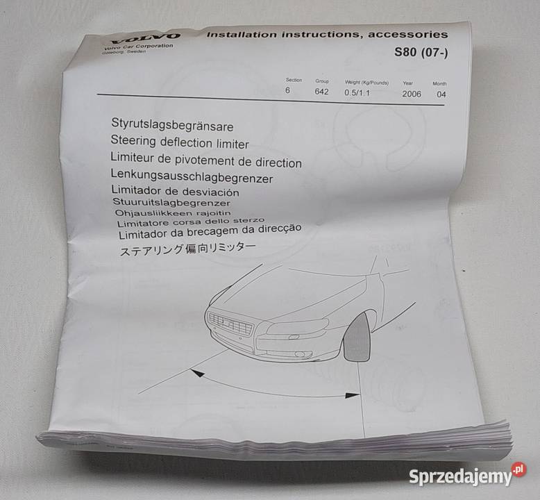 OSŁONA MANSZETA MAGLOWNICY VOLVO S80 07 30793189 Mielęcin sprzedam