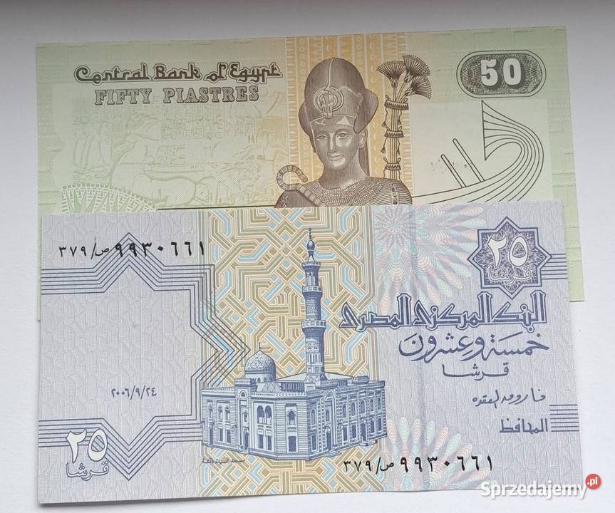 EGIPT2 BANTOTYŁADNE CAŁE50 25 PIASTRES mazowieckie