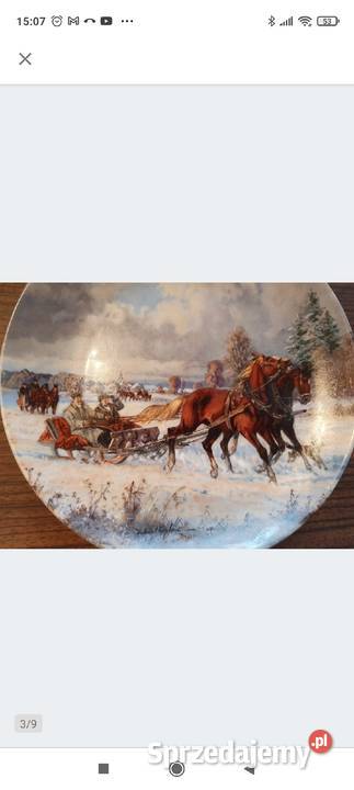 WEDGWOOD Talerz kolekcjonerski WIEŚ KONIE ZIMOWY Pabianice sprzedam