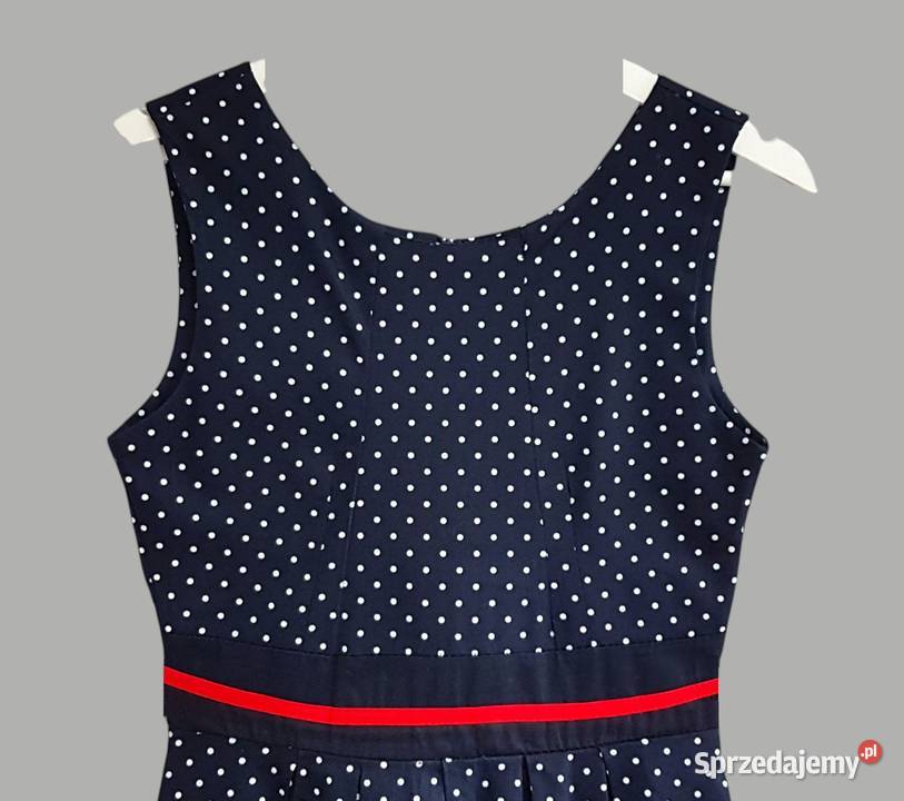 Damska elegancka sukienka granatowa na Chrzanów