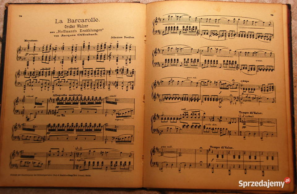 Zabytkowe przedwojenne nuty muzyka Perlen der mazowieckie Warszawa