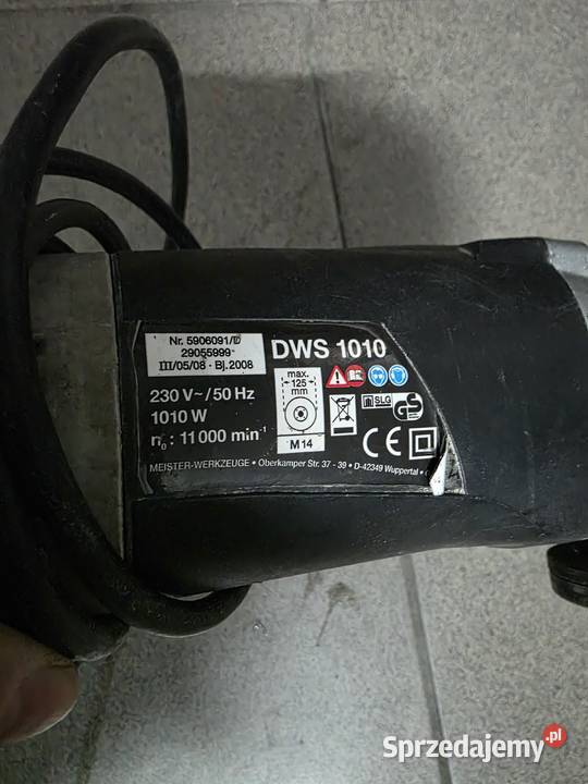 Szlifierka Kątowa Meister 1010W Nowe Miasto Lubawskie