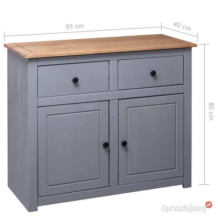 Szafka szara 93x40x80 lite drewno sosnowe seria mazowieckie Warszawa sprzedam
