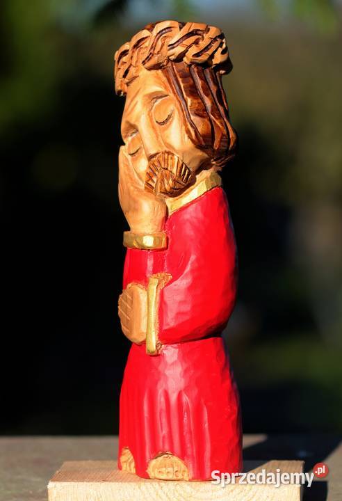 Jezus Frasobliwy rzeźba ludowa wielkopolskie Gniezno
