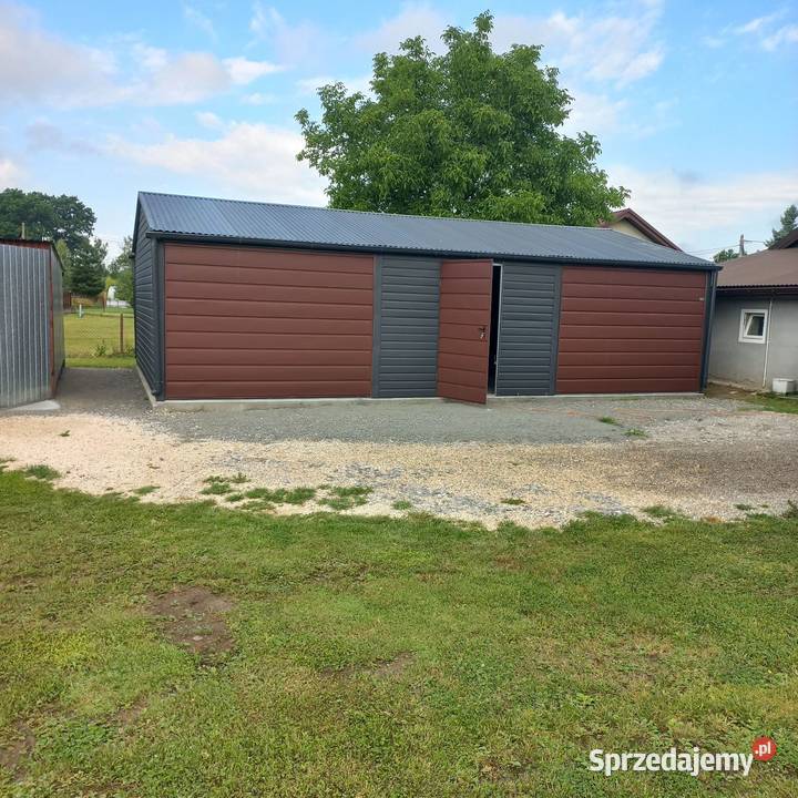 9x6 Garaż blaszany Antracyt mat obrócony spadek Altany i wiaty