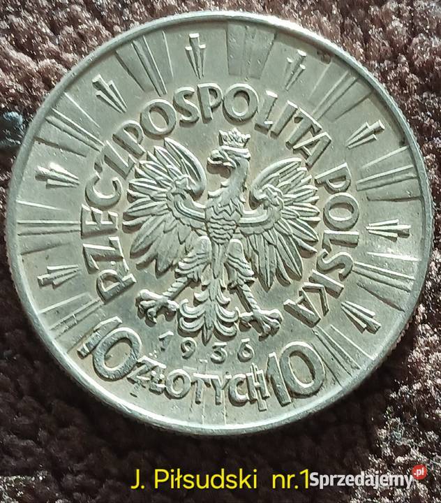 10 J Piłsudski 1936 r 1 śliczna Konin sprzedam