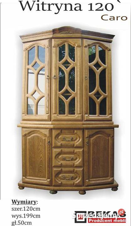Prześliczna Witrynka 90 Caro Witryna Dąb Orzech Katowice
