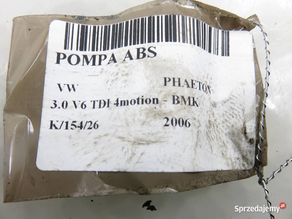 POMPA ABS VW PHAETON 0265950105 0265225236 małopolskie