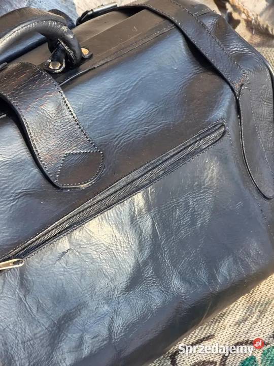 Torba Podróżna Vintage Lata 19601970 Gruba Skóra Warszawa