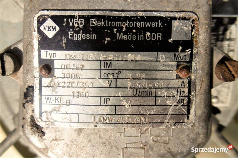 wentylator do suszarni GDR trójfazowy 300 wat Namysłów