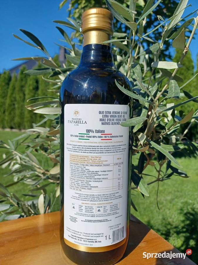 Włoska oliwa vergin Monocultivar Caratina 1l Gniechowice