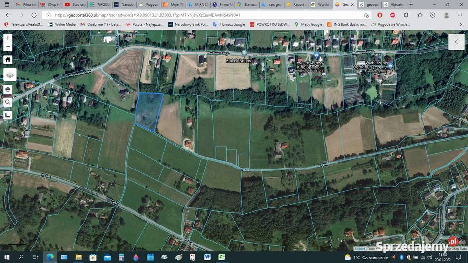 Piękna malowniczo położona działka budowlano Tuchów