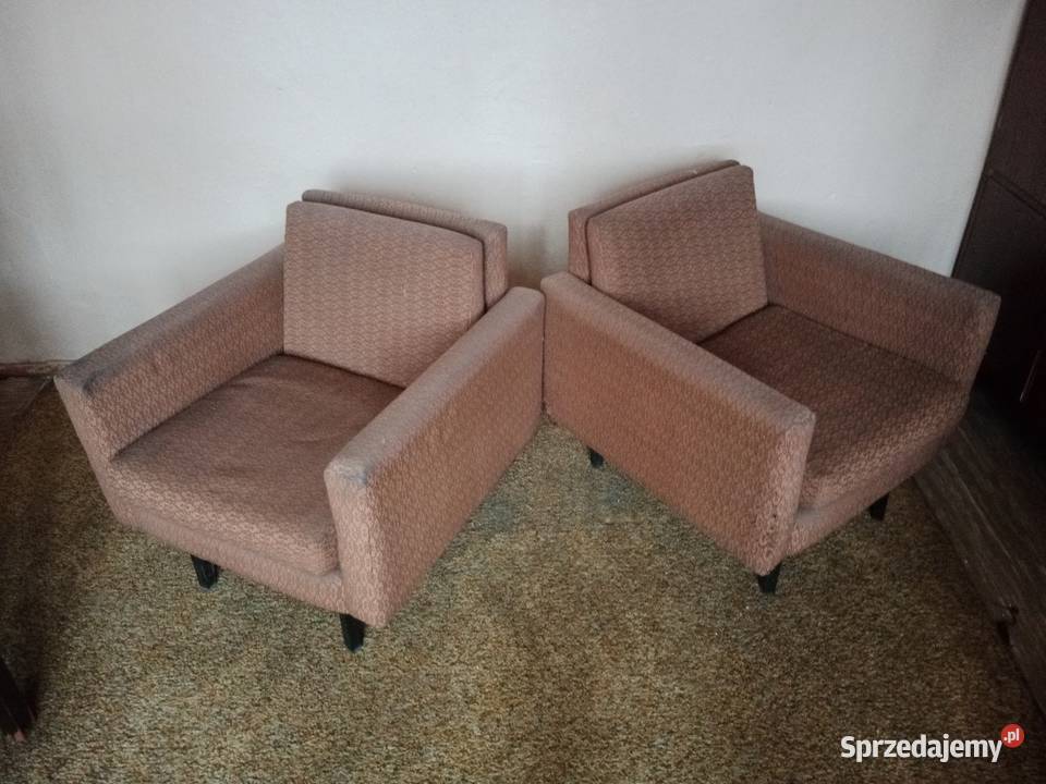 Para Foteli Klubowych PRL lata 70 Do Renowacji Ruda Śląska