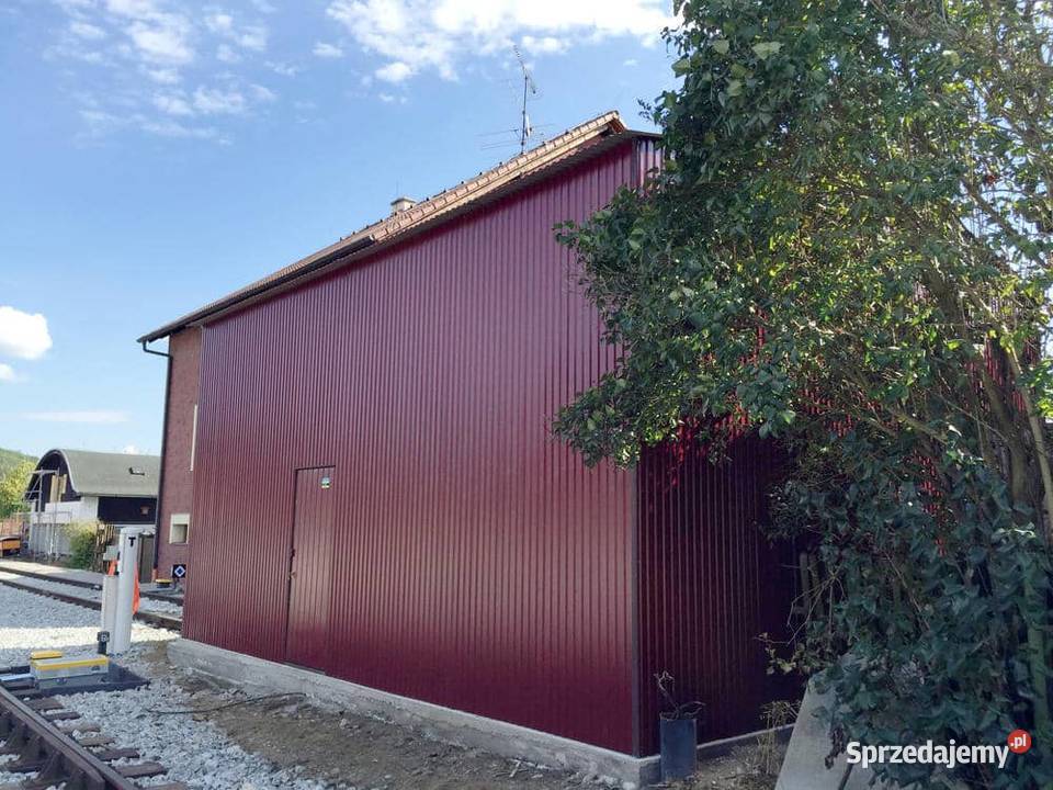 Blaszana montowana hala 89 m brązowa Kraków