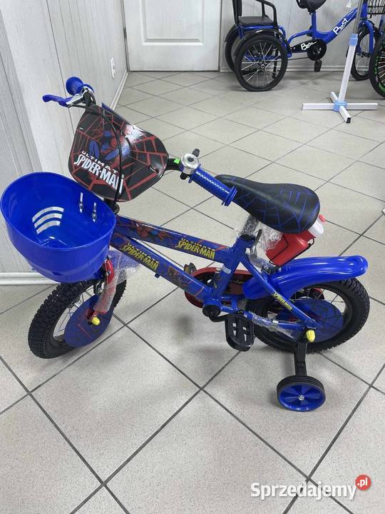 Rowerek 12 Spiderman czarny niebieski Rowerki zachodniopomorskie Szczecin