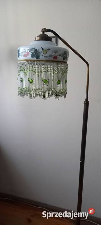 Secesyjna lampa z ruchomym ramieniem porcelanowy Skierniewice