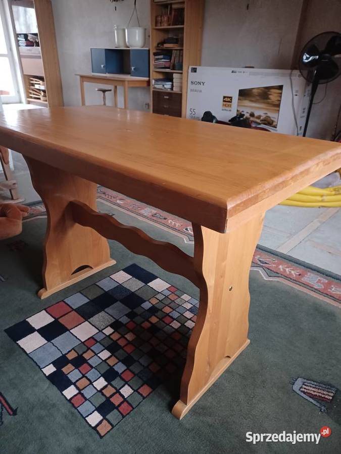 Ładny masywny stół drewniany wielkopolskie Poznań