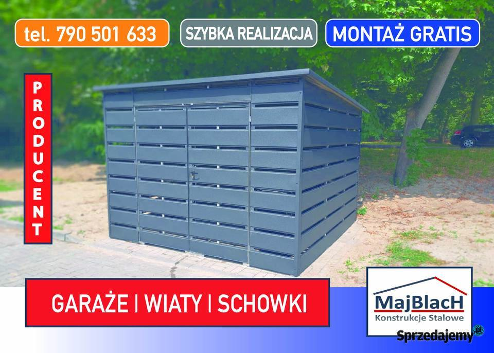 Wiata śmietnikowa Altana Blaszak na śmieci Grodzisk Mazowiecki