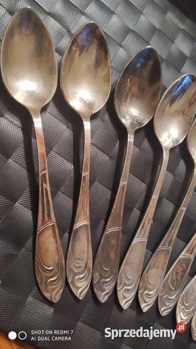 Komplet widelcy i łyżek posrebrzanych Tomaszów Mazowiecki