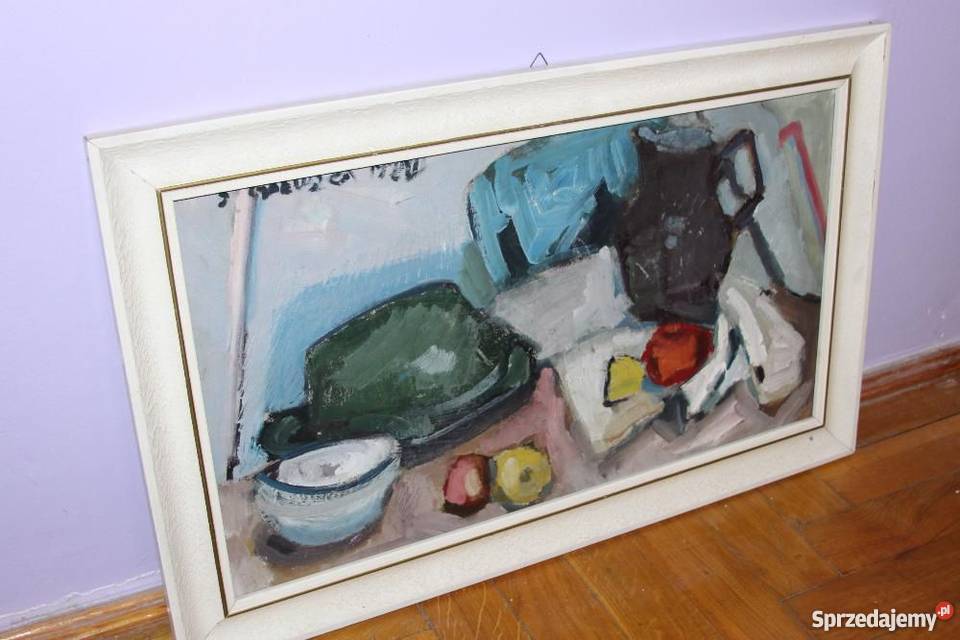 Obraz olejny martwa natura Janusz Gałuszka Jawor