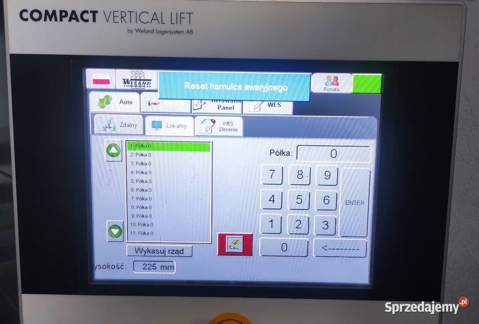 Automatyczny regał windowy Weland 2580 Krobia