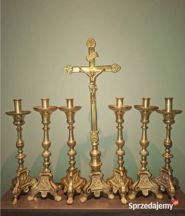 Zestaw ołtarzowy krucyfiks i lichtarze Pozostałe Kraków