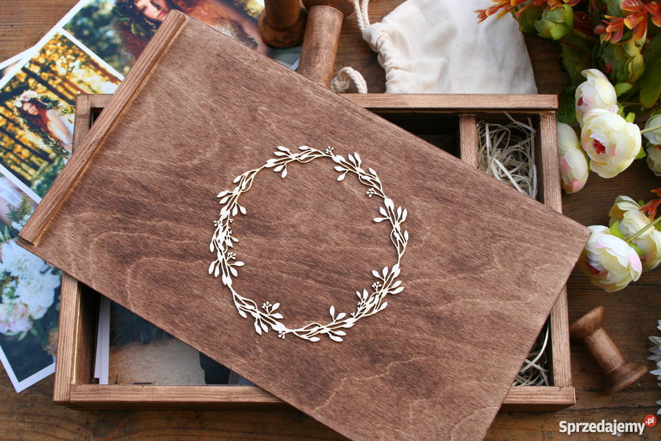 Drewniane pudełko na zdjęcia pendrive 16 GB Poznań