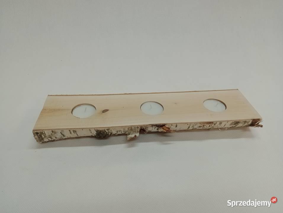 KLIMATYCZNY ŚWIECZNIK Z DREWNA BRZOZOWEGO Żagań