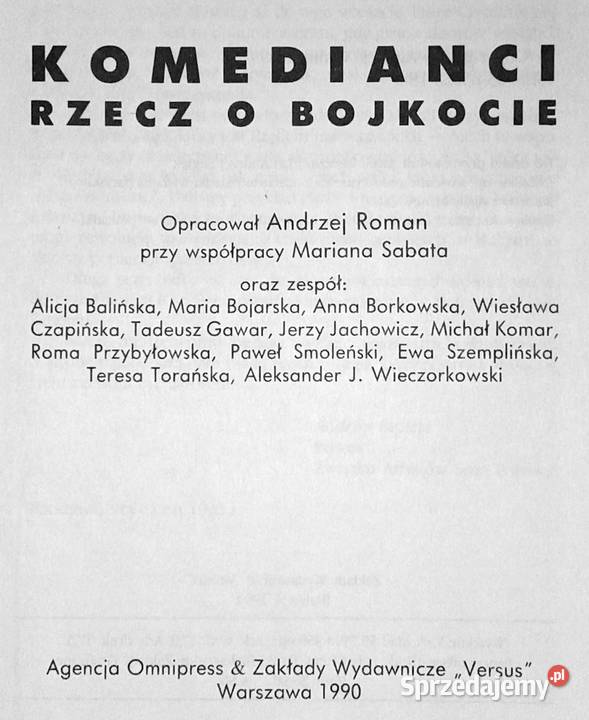 Komedianci Rzecz o bojkocie Andrzej Roman Chełm