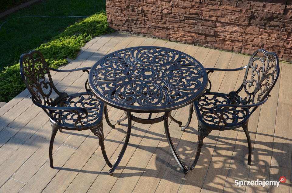 Meble ogrodowe aluminiowe 2 osobowy komplet Lisia Góra