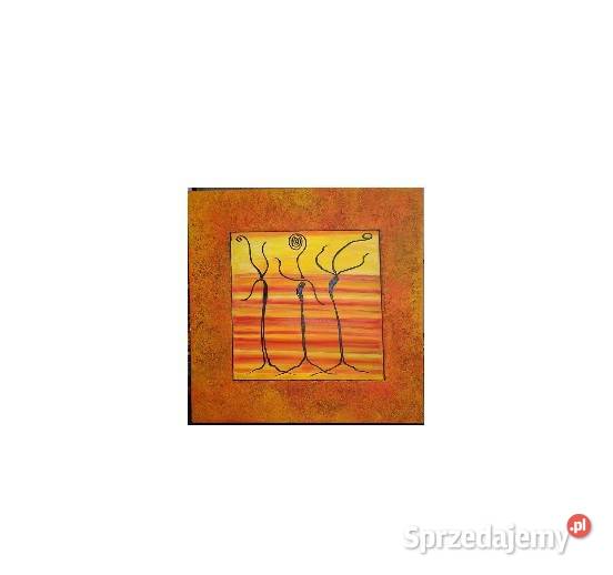 Tancerki obraz olejny współczesny 60x60 Katowice