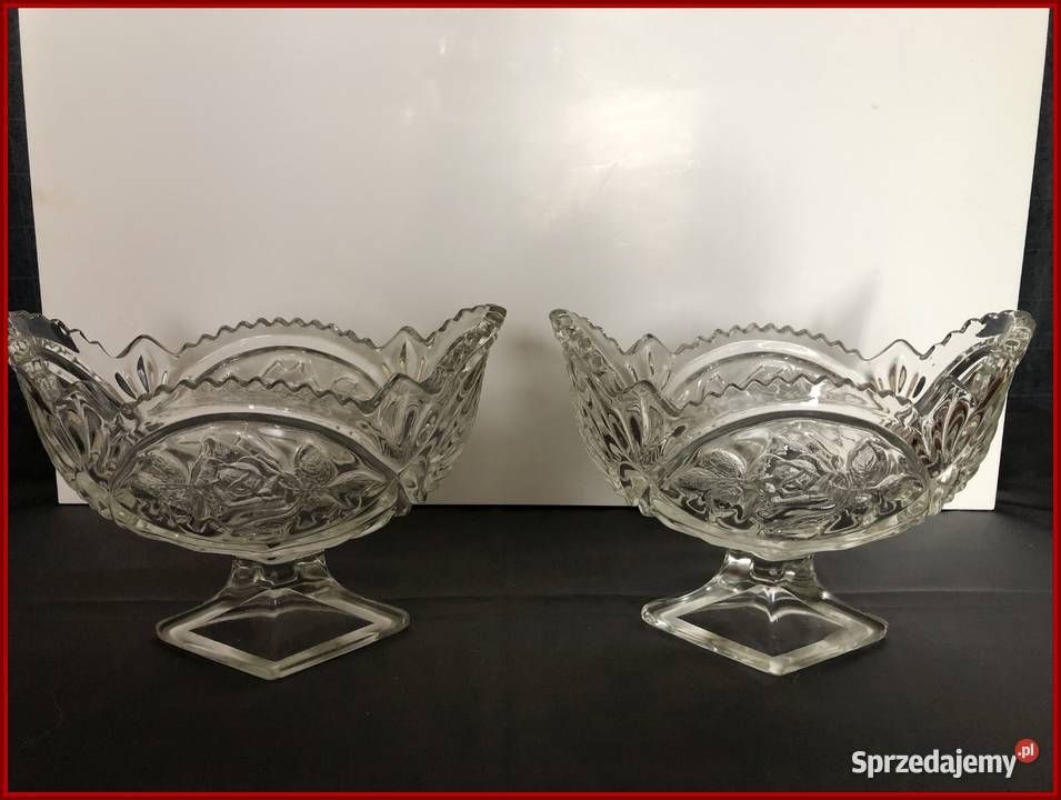 Sprzedam 2 SZKLANE PATERY na owoce ciastka