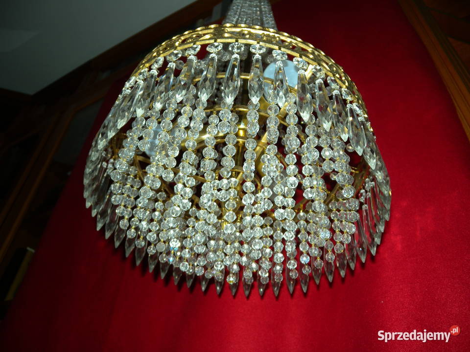 Żyrandol kryształowy Maria Theresa z sopelkami śląskie Katowice