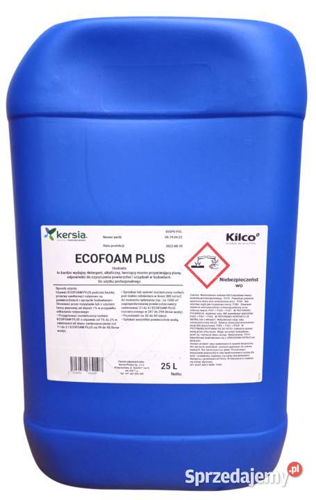 ECOFOAM PLUS HODOWLA 25L alkaliczny detergent do Zahajki