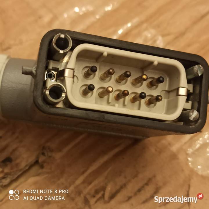 Złącze HARTING Wtyczka 10 PIN 15metra kabla Biznes i Przemysł Nowy Tomyśl