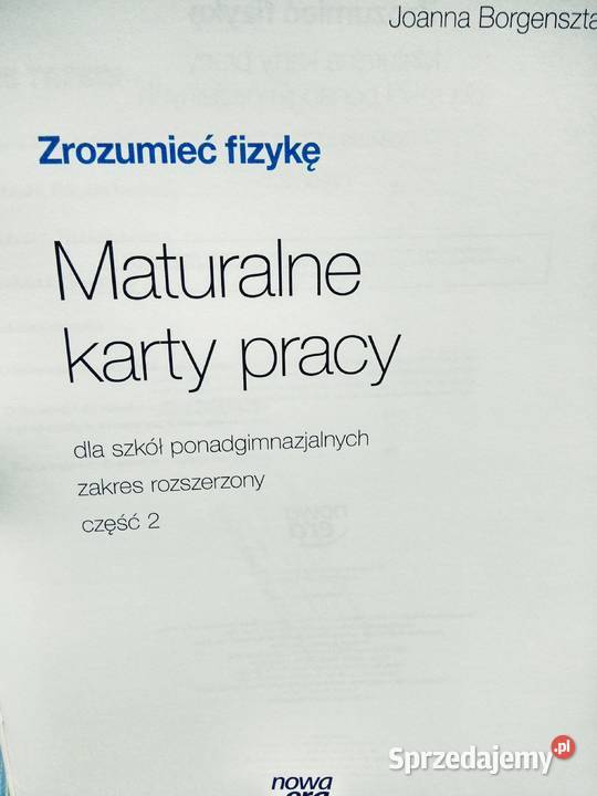 Zrozumieć fizykę 2 ćwiczenia Nowa Era szkolne Warszawa sprzedam