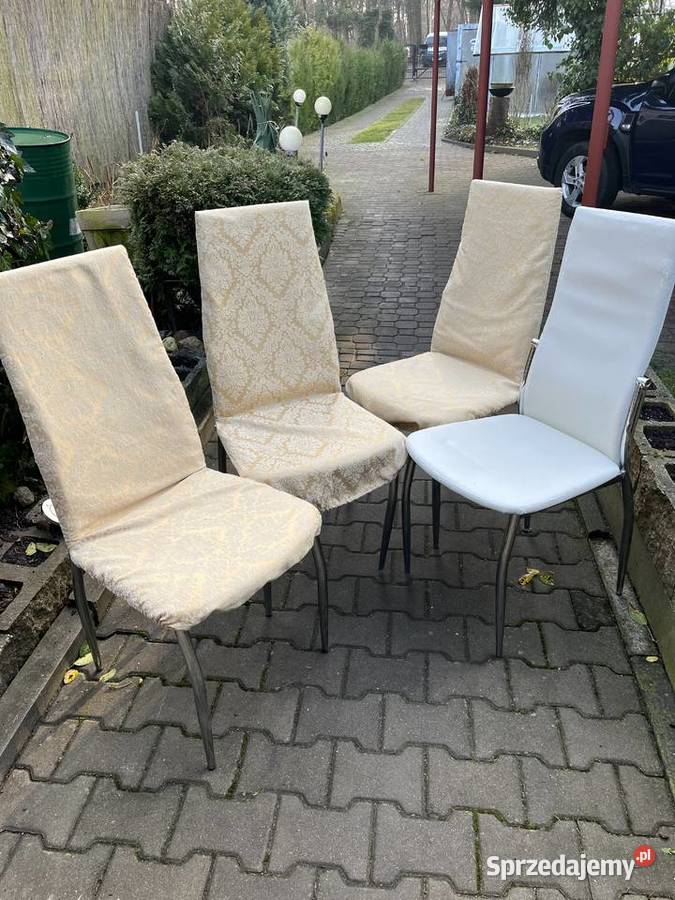 Komplet 4 krzeseł Metalowych Lampa drewniana z Pozostałe Lublin