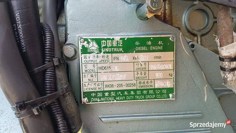 Chiński silnik WD615 99 302kW 2200rmin Pozostałe Zbylitowska Góra sprzedam