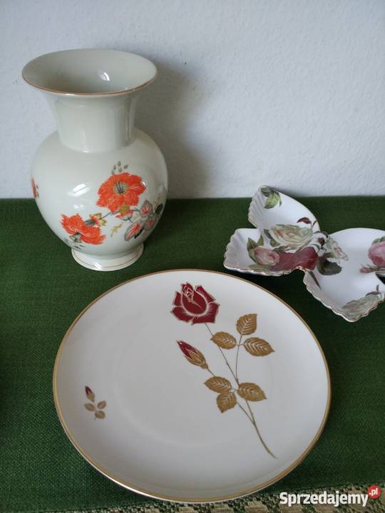 Patera talerz róża porcelana sygnowana