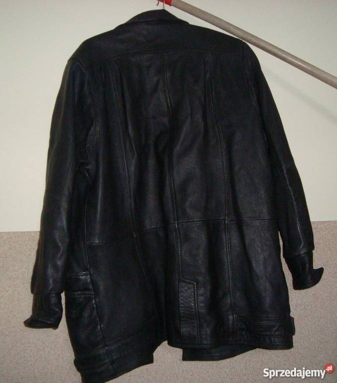 Kurtka z naturalnej skóry rozmiar XL Bez wzoru Ostrołęka