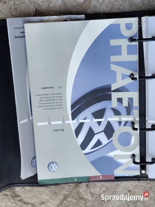 VW Phaeton oryginalna bordmapa komplet lubelskie Lublin