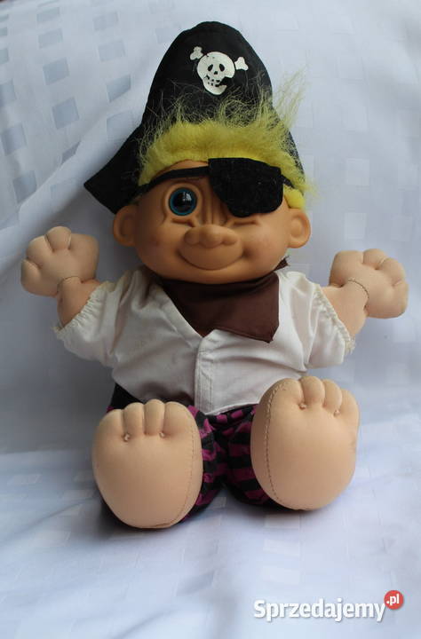 Troll Russ Żółty Pirat Siedzący Duży Maskotka Bielsko-Biała