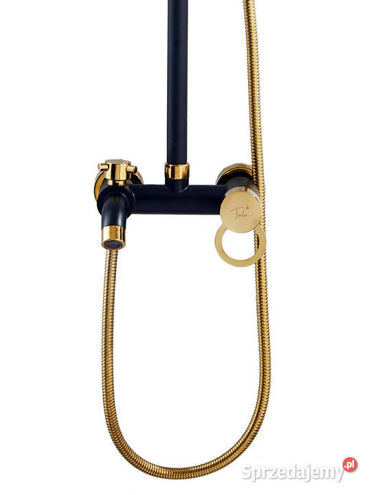 Deszczownica prysznic 15m wlewka bateria czarno łódzkie Łódź