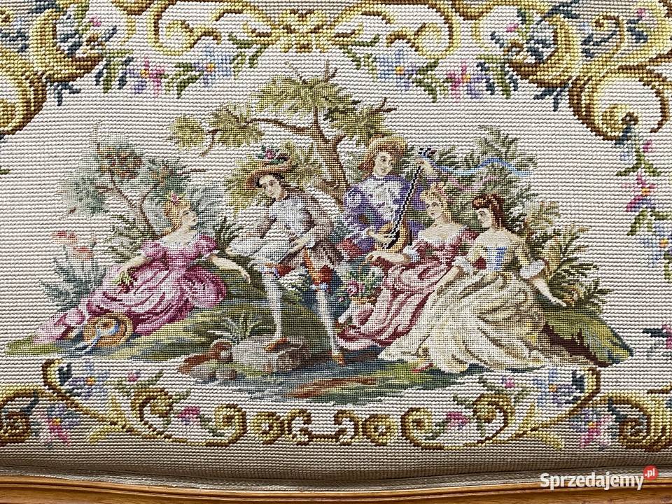 Rzeźbiony komplet wypoczynkowy w stylu Ludwika zachodniopomorskie Budno