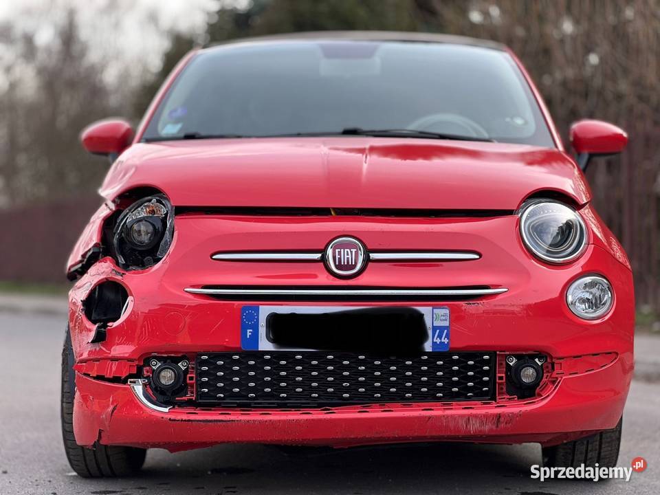 Włoski cukiereczek szuka klienta Fiat 500 Cabrio uszkodzony świętokrzyskie Ostrowiec Świętokrzyski sprzedam