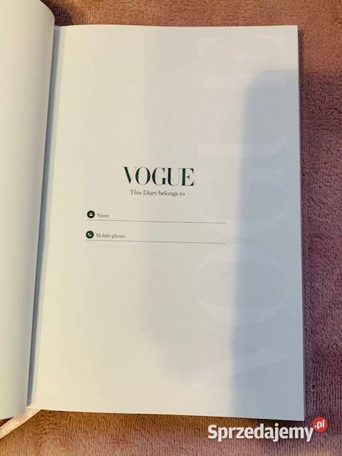 Vogue 2026 planer diary kalendarz calendar mazowieckie Warszawa