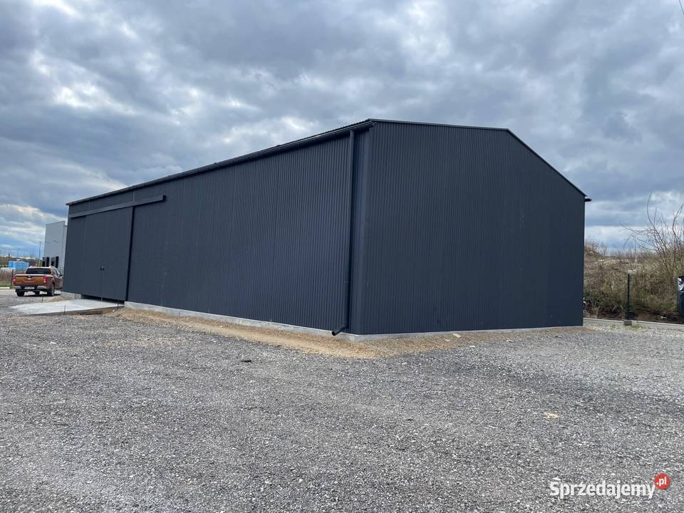 Blaszana montowana hala 1020m ciemny grafit Łódź